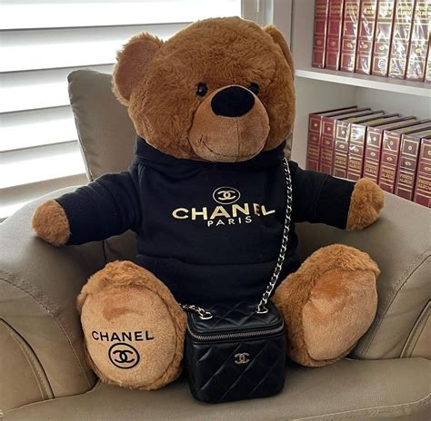 chanel bedspread teddy bear.